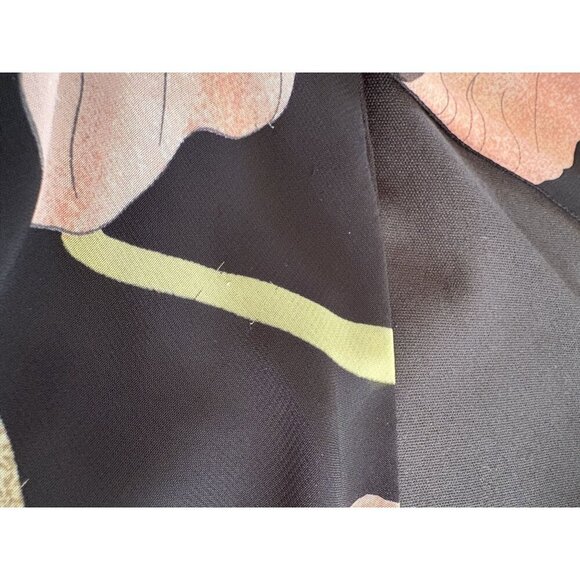 LuLu's Women's Floral Maxi Dress M Black Pink Fairy Whimsigoth Wedding Guest - Picture 9 of 13